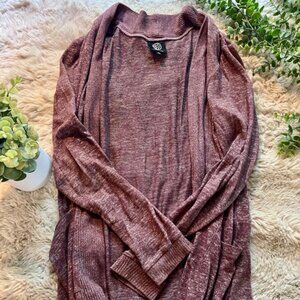 Bobeau Maroon Open-Front Cardigan – Size Small – Soft & Stylish